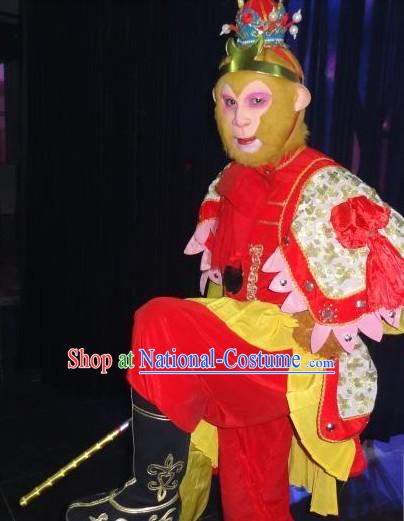 Monkey King Sun Wukong Costumes Accessories Boots and Mask Complete Set