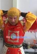 Traditional Chinese Monkey King Wig and Mask