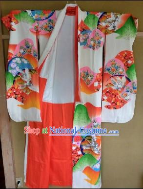 Traditional Japanese Warring States Period Kimono Set for Women