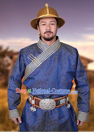 Traditional Mongolian Dresses and Hat for Men