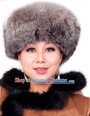 Traditional Chinese Handmade Mongolian Fox Hat