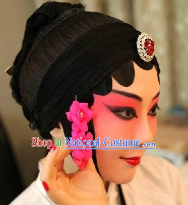 Traditional Chinese Beijing Opera Hua Dan Wig Set