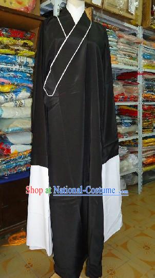 Traditional Chinese Beijing Opera Long Sleeves Black Robe