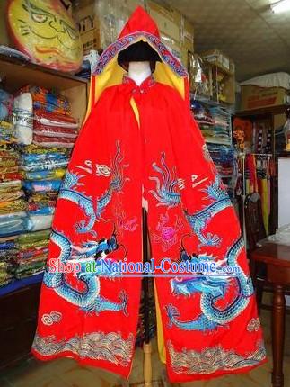 Traditional Chinese Beijing Opera Embroidered Dragon Mantle