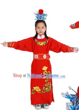 Jia Baoyu Dream of Red Chamber Costumes and Headwear for Kids