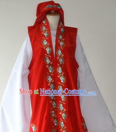 Red Peking Opera Chun Xiang Legend Meng Long Jacket