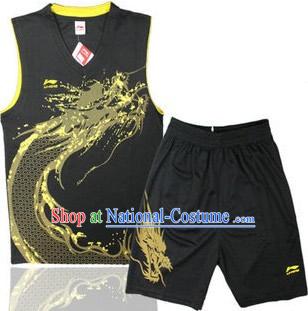 Traditional Black Dragon Dancer Uniform