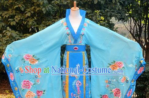 Traditional Chinese Stage Performance Empress Embroidered Long Robe