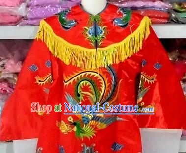 Chinese Peking Opera Red Phoenix Costumes for Kids