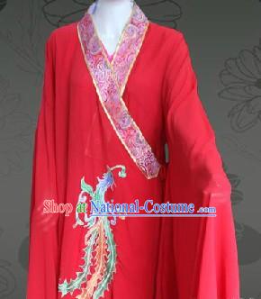 Traditional Chinese Red Wedding Phoenix Robe for Women