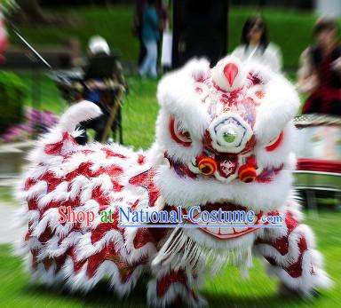 Top Red Handmade Fut San Lion Dance Costume Complete Set