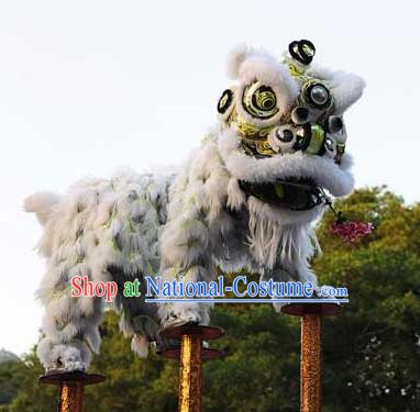 Tiger Claw Long Wool Lion Dance Chinese New Year Costume Complete Set