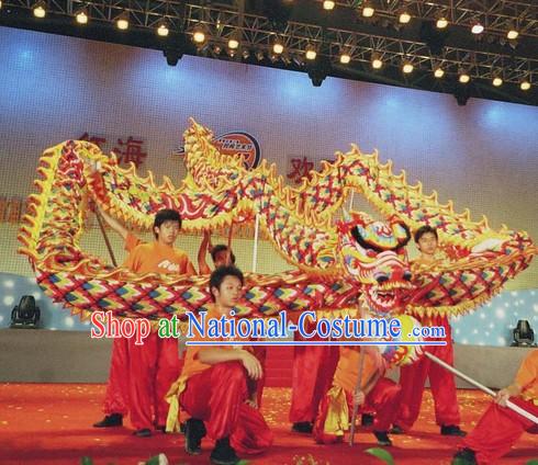 Professional Stage Performance Luminous Dragon Dance Music and Costume Complete Set