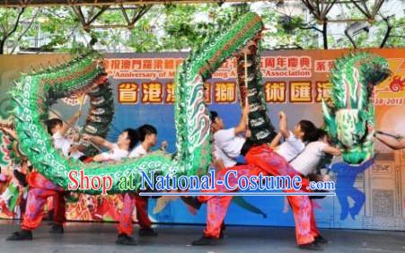 Top Green Luminous Dragon Dance Costume Full Set