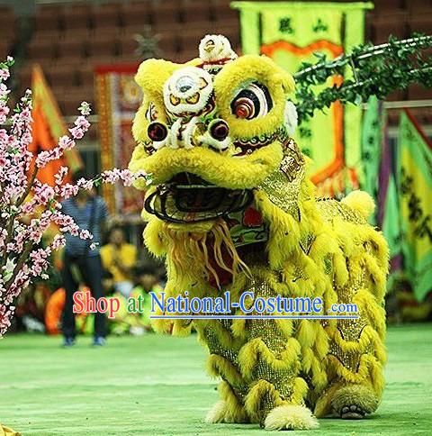 Folk Chinese Lion Dance Costume Complete Set for Display and Collection