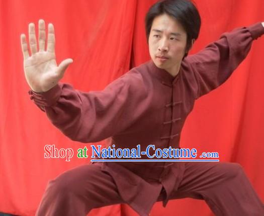 Top Quality Natural Flax Mandarin Chinese Martial Arts Outfit