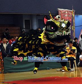 Powerful Long Wool Lion Dance Head and Costume Complete Set