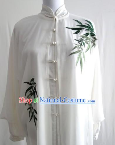 Top Embroidered Bamboo Tai Chi Costumes Three Pieces Complete Set