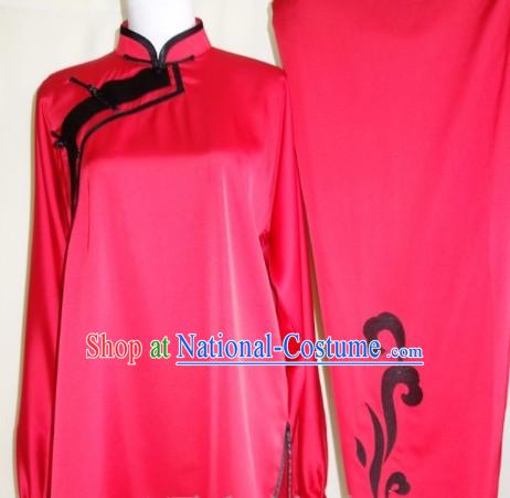 Silk Mandarin Collar Blouse Pants and Belt Kung Fu Clothing Complete Set