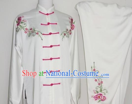 Everflowering Rose Embroidery Kung Fu Suit, Kung Fu Uniform, Chinese Jacket, Silk Robe