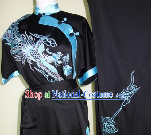 Traditional Kung Fu Silk Uniform Black