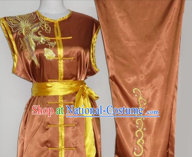 Asian Silk Embroidery Wushu Dress Martial Arts Clothing