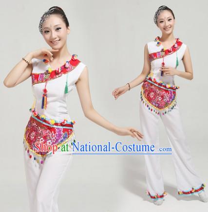 Cantata Dance Group Dance Singing Group Performance Costumes and Headwear Complete Set for Women