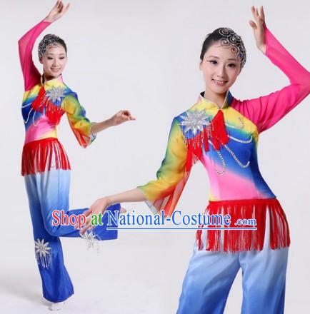 Chorus Dance Group Dance Singing Group Performance Costumes and Headwear Complete Set for Women