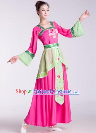 Chinese Classical Hanfu Dance Costumes and Hair Accessories for Women