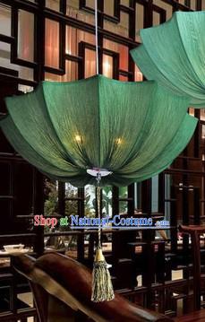 Handmade Traditional Chinese Fabric Umbrella Shape Lantern