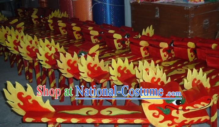 Traditional Chinese Handmade Kung Fu Dragon Dance Wooden Benches