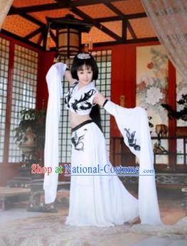 Long Sleeve White Palace Dance Costumes for Women