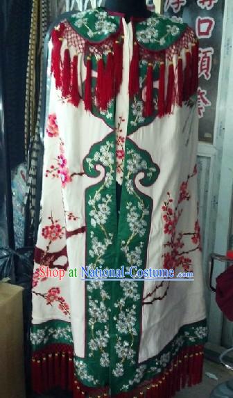 Ancient Chinese Embroidered Flower and Crane Mantle