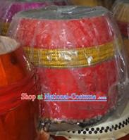 Traditional Handmade Red Dragon Dance and Lion Dance Drum