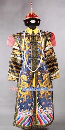 Ancient Chinese Empress Crown and Clothing Complete Set for Women