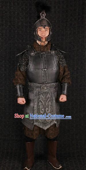 Ancient Chinese Film Costumes Design Armor Clothing Complete Set for Men