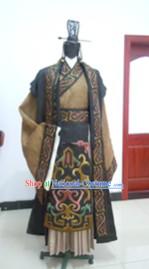 Ancient Chinese Prince Costumes and Headwear Complete Set for Men