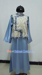 Qing Dynasty Rich Family Boy Costume and Hat Complete Set for Men