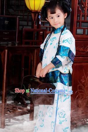 Traditional Chinese Minguo Xiuhe Style Clothes for Kids