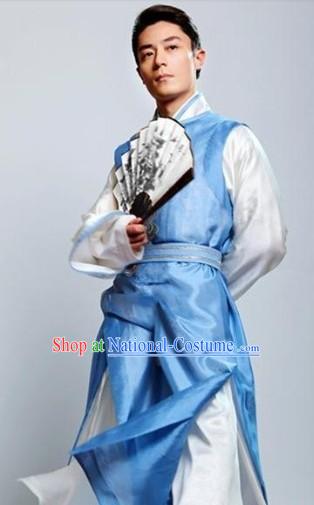 Ancient Chinese Swordsman Costumes Complete Set for Men