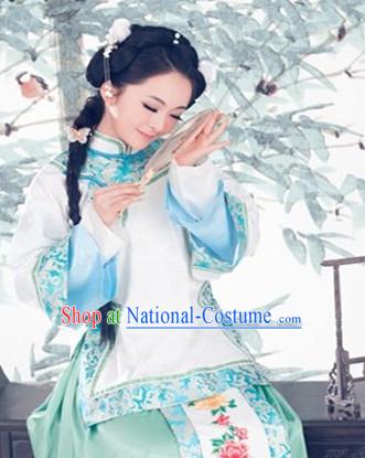 Qing Dynasty Female Beauty Clothes Complete Set for Women