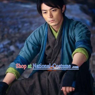 Kung Fu Master Swordsman Costumes Complete Set for Men