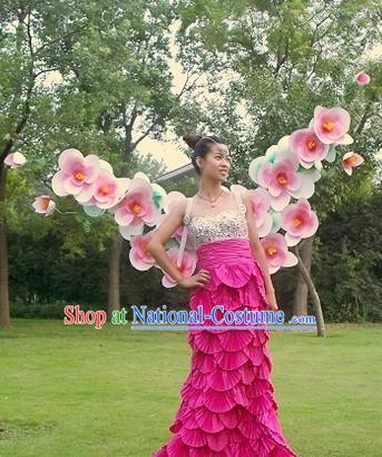 Handmade Professional Stage Performance Flower Wings