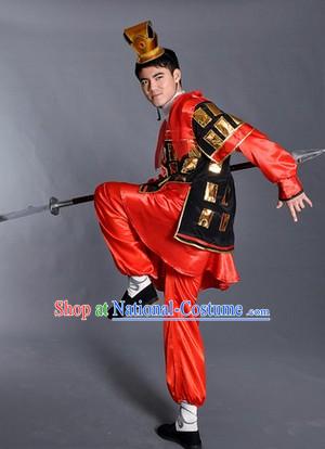 Ancient Chinese Red Guard Costumes and Hat for Men