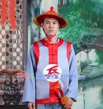 Ancient Chinese Red Guard Costumes and Hat for Men