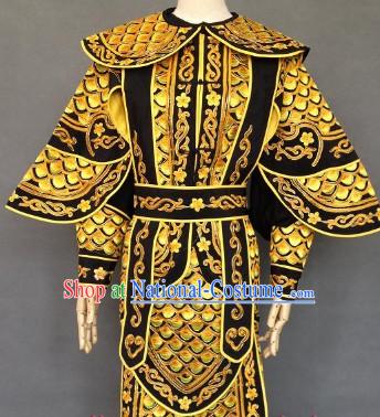 Cantonese Opera Da Kao Armor Golden Costumes