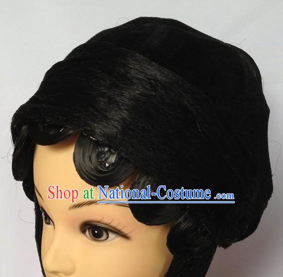 Chinese Opera Hua Dan Black Wig