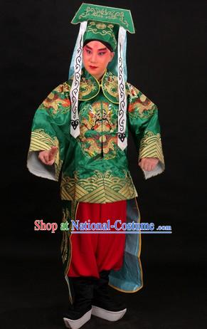 Traditional Chinese Dragon Embroidery Blouse and Pants and Hat