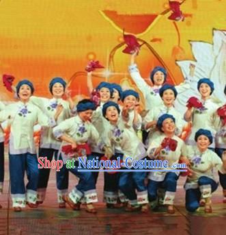 Traditional Chinese Grandmother Dance Costumes for Women