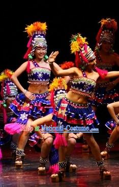 Ethnic Dance Costumes and Hat Complete Set